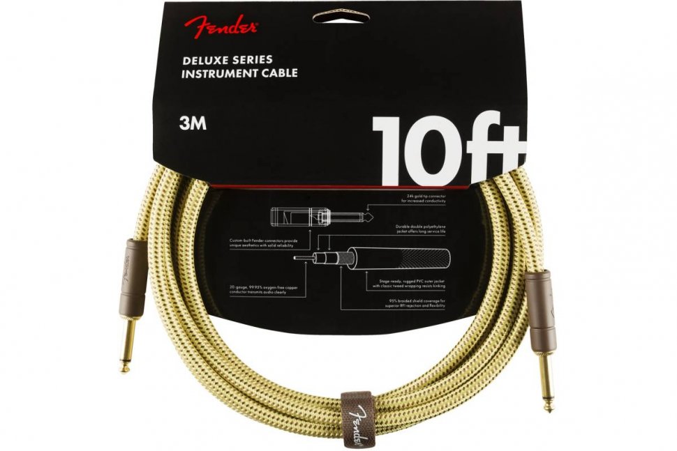 Fender CABLE DELUXE SERIES 10' TWEED