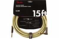 Fender CABLE DELUXE SERIES 15' ANGLED TWEED