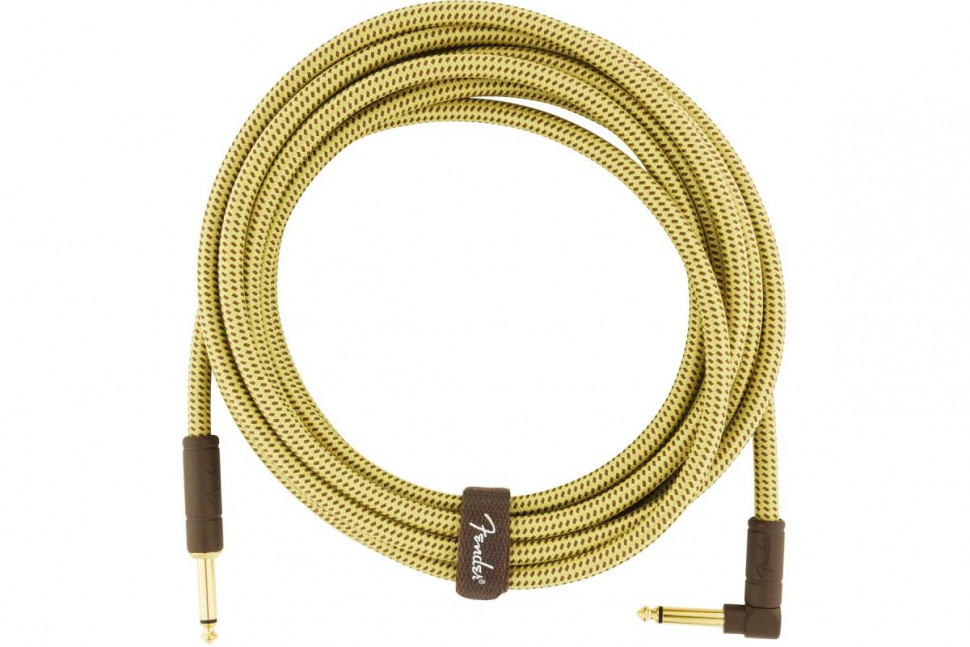 Fender CABLE DELUXE SERIES 15' ANGLED TWEED