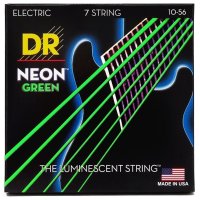 DR STRINGS NEON GEEN ELECTRIC - MEDIUM 7-STRING (10-56)