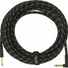 Fender CABLE DELUXE SERIES 25' ANGLED BLACK TWEED