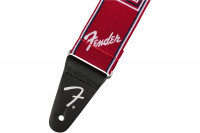 Fender 2&quot; WEIGHLESS MONOGRAMMED STRAP RED/WHITE/BLUE