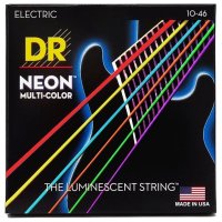 DR STRINGS NEON MULTI-COLOR ELECTRIC - MEDIUM (10-46)