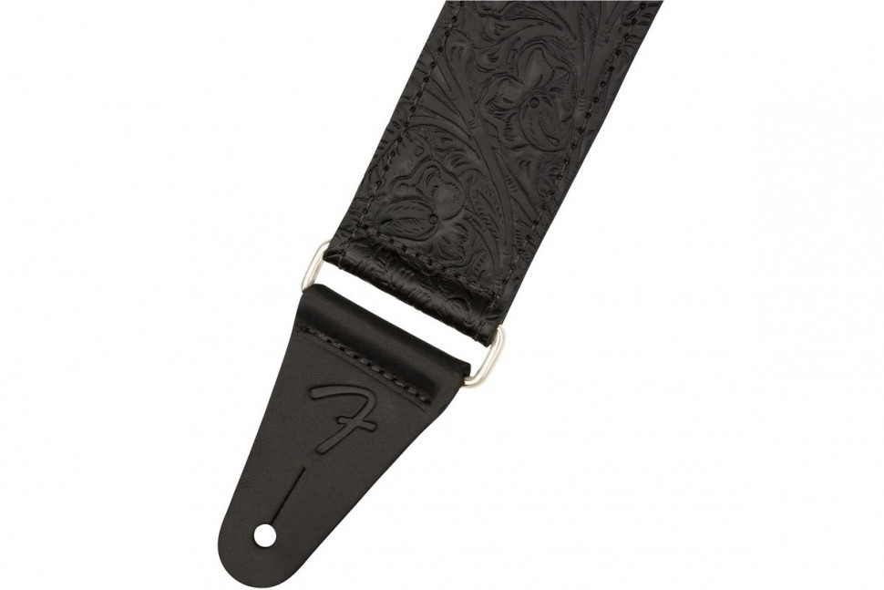 Fender 2" TOOLED LEATHER STRAP BLACK
