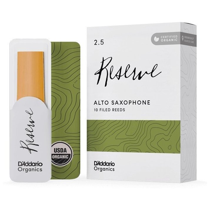 Rico D'Addario Organic Reserve - Alto Sax #2.5 - 10 Box Rico D'Addario Organic Reserve - Alto Sax #2.5 - 10 Box