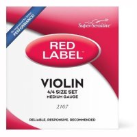 D'Addario Super Sensitive 2107 Red Label Violin String Set - 4/4 Size