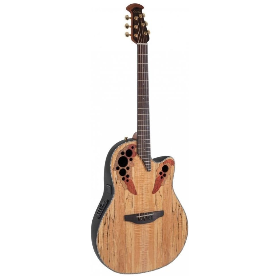 Ovation Celebrity Elite Plus CE44P Mid Cutaway Natural Spalted Maple