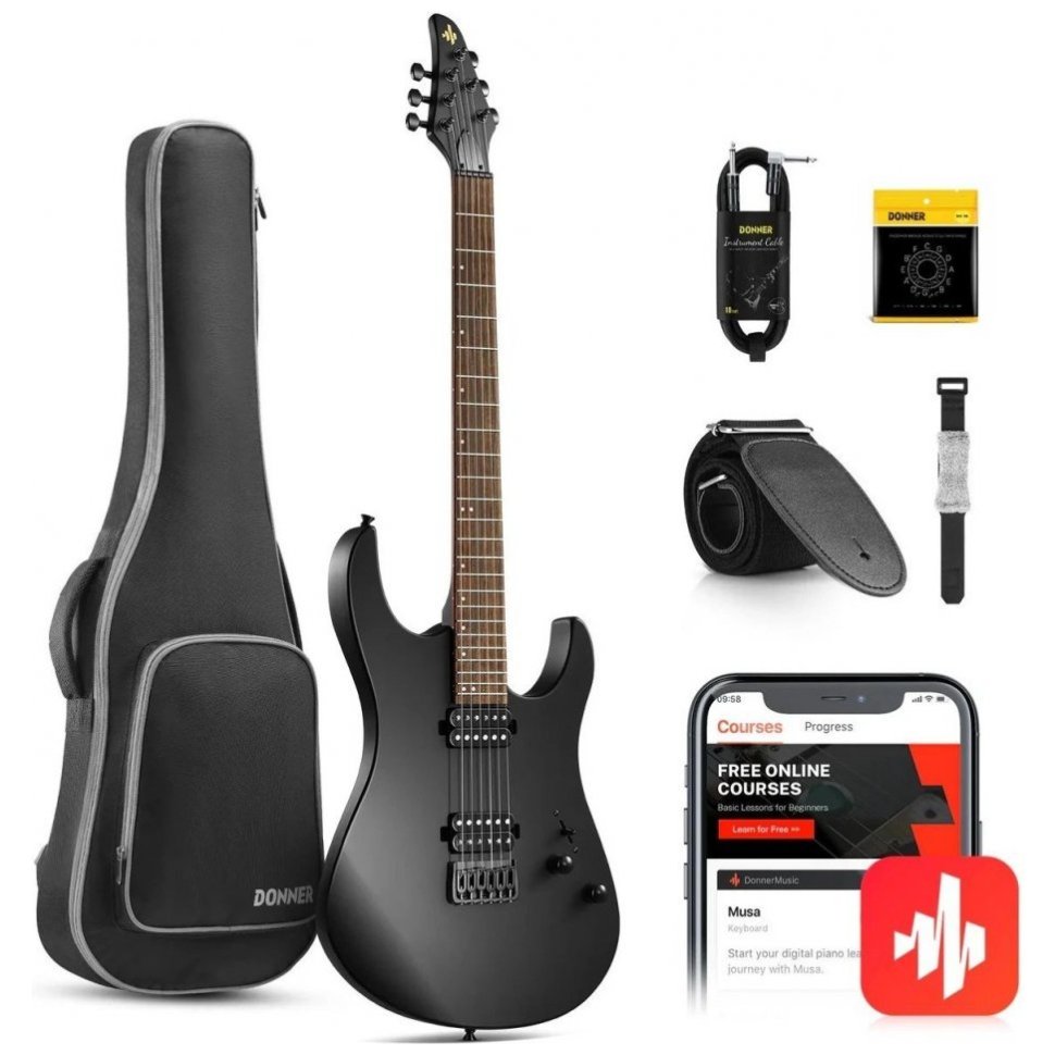 Donner Music DMT-100 Electric Guitar Black