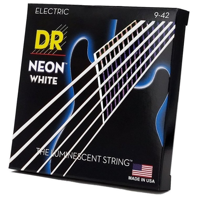 DR STRINGS NEON WHITE ELECTRIC - LIGHT (9-42) DR STRINGS NEON WHITE ELECTRIC - LIGHT (9-42)