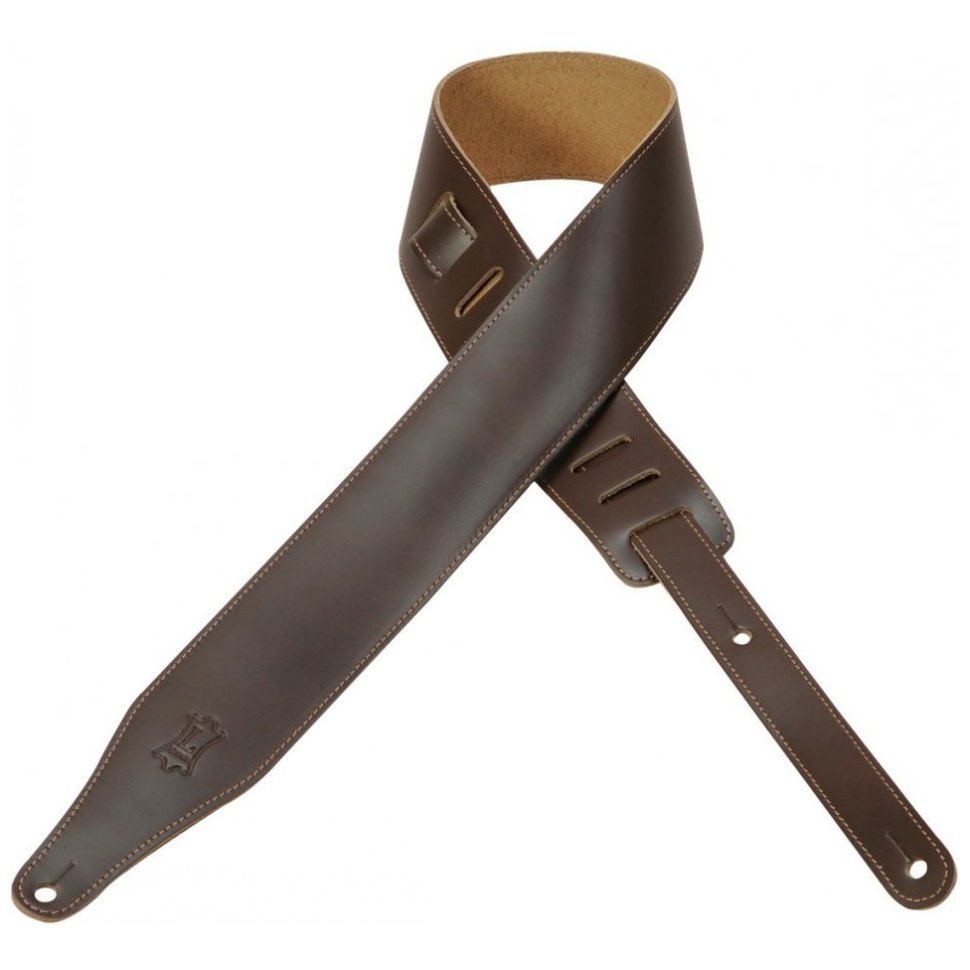Levy's DM17-DBR Top Grain Series Guitar Strap (Dark Brown)