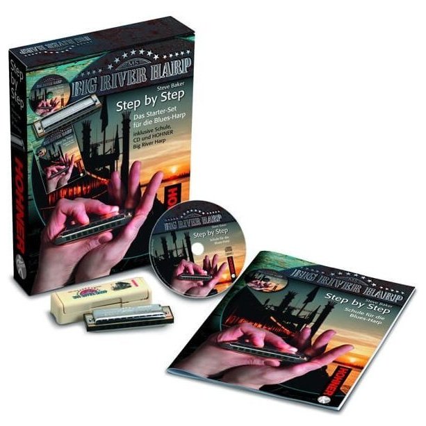 Hohner M91401 Step by Step Blues Starter Big River Harp C-major