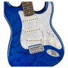 Squier by Fender Affinity Series FSR Stratocaster QMT Sapphire Blue Transparent