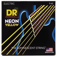DR STRINGS NEON YELLOW ELECTRIC - LIGHT (9-42)