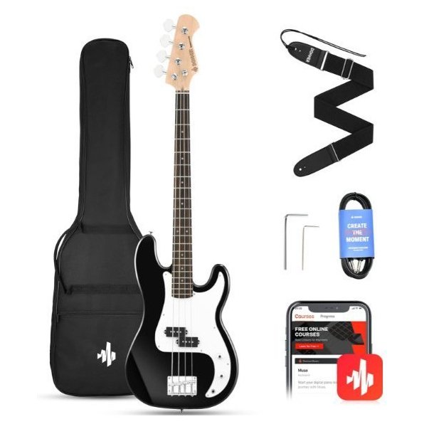 Donner Music DPB-510 Electric Bass Guitar Black
