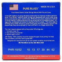 DR STRINGS PURE BLUES ELECTRIC GUITAR STRINGS - MEDIUM TO HEAVY (10-52)