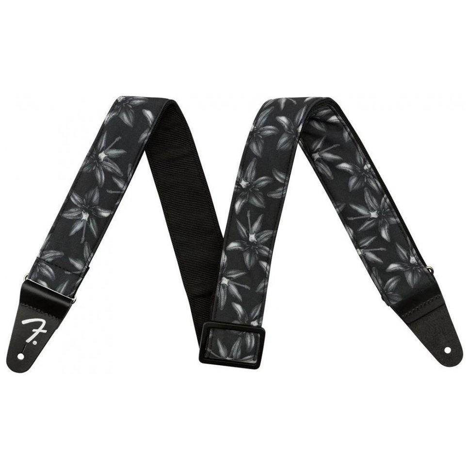 Fender Strap 2" Hawaiian Straps Black Floral