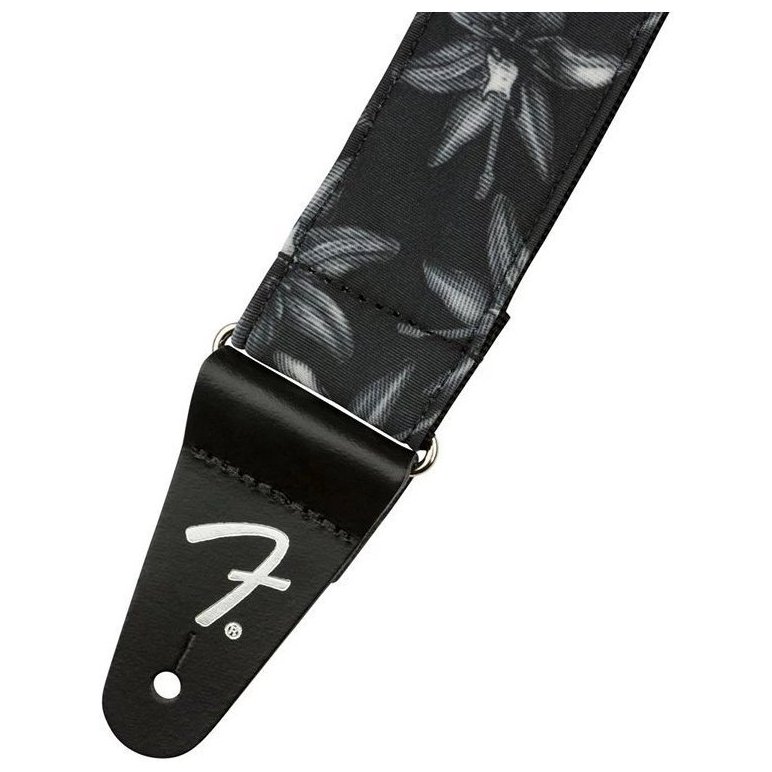 Fender Strap 2" Hawaiian Straps Black Floral