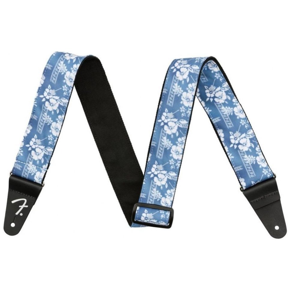 Fender Strap 2" Hawaiian Straps Blue Floral