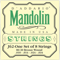 D'Addario EJ62 Mandolin 80/20 Bronze Light (10-34)