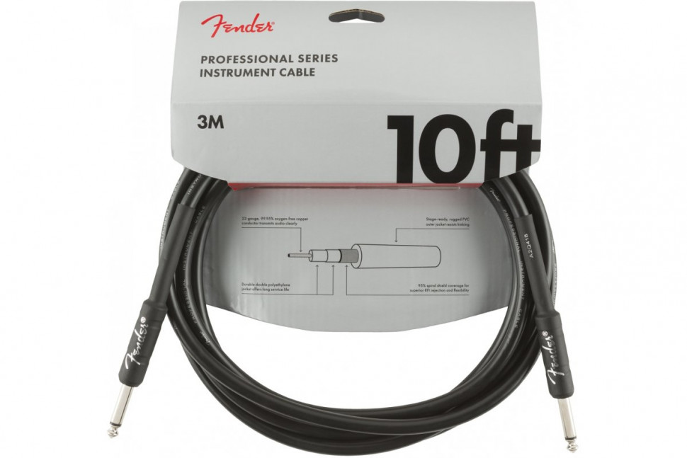 Fender CABLE PROFESSIONAL SERIES 10' BLACK