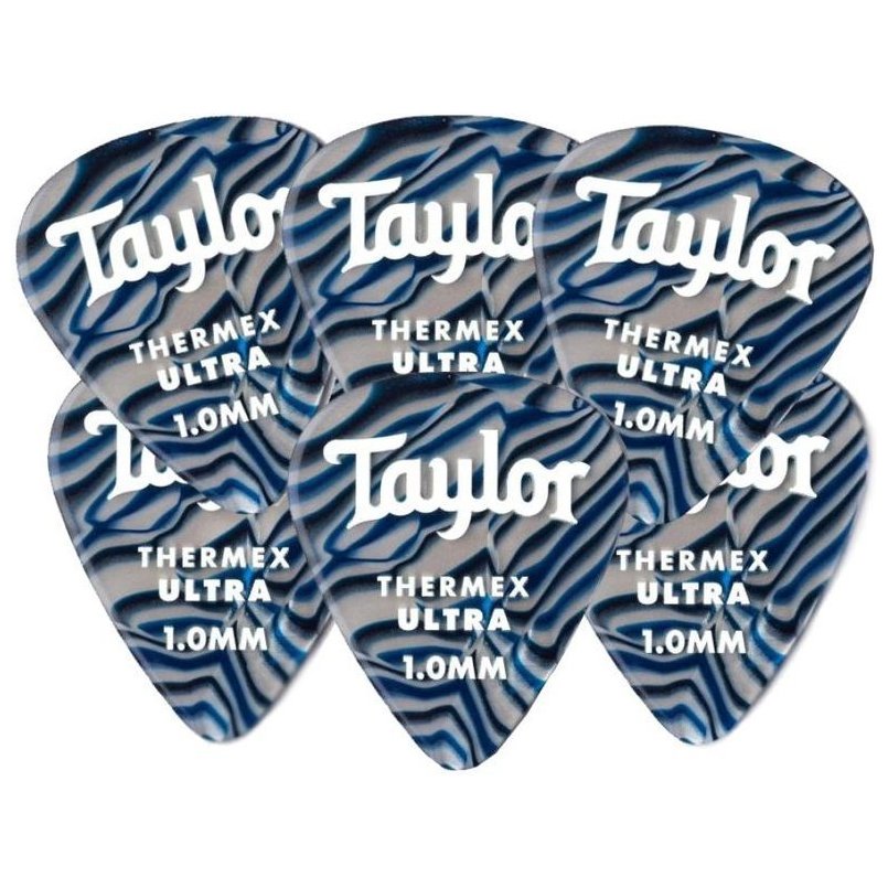 Taylor 351 Thermex Ultra Picks 1.0 Mm Blue Swirl 6 Pack