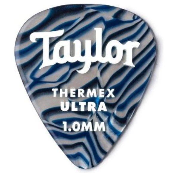 Taylor 351 Thermex Ultra Picks 1.0 Mm Blue Swirl 6 Pack
