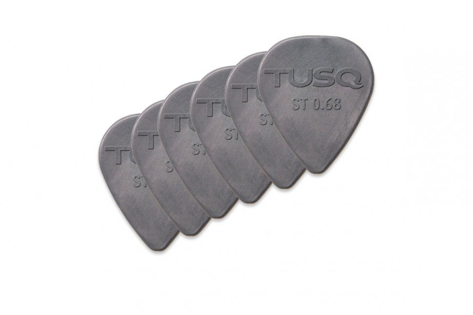 Graph Tech PQP-0068-G6 TUSQ Standard Pick .68mm Gray (Deep) 6 Pack