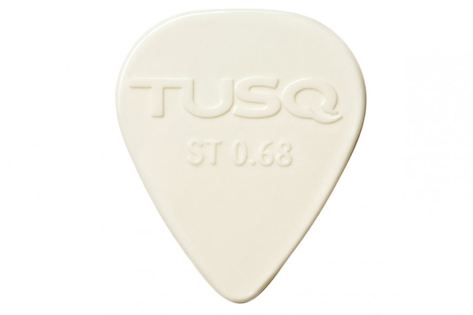 Graph Tech PQP-0068-W6 TUSQ Standard Pick .68mm White (Bright) - 6 Pack