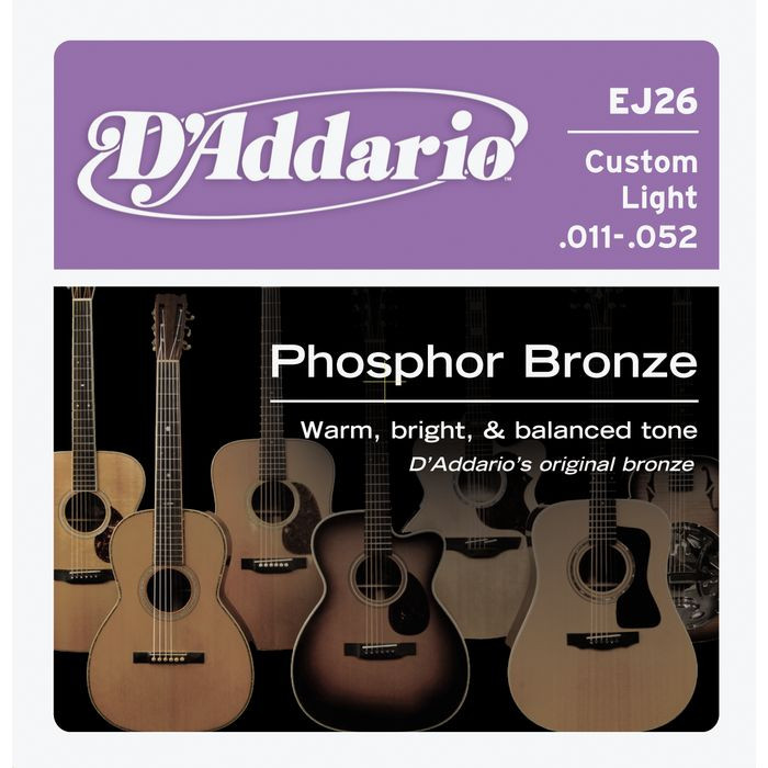 D'Addario EJ26 Phosphor Bronze Custom Light (11-52)