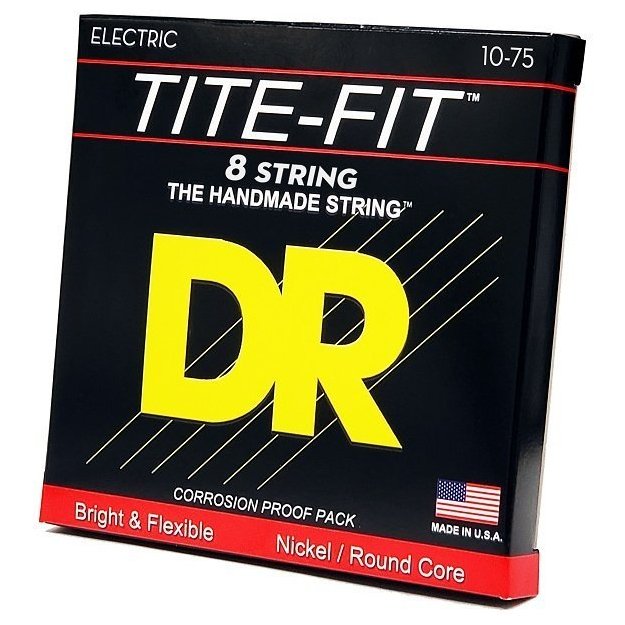 DR STRINGS TITE-FIT ELECTRIC - MEDIUM 8 STRING (10-75)