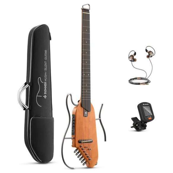 Donner Music HUSH-I Silent Guitar Mahogany Natural