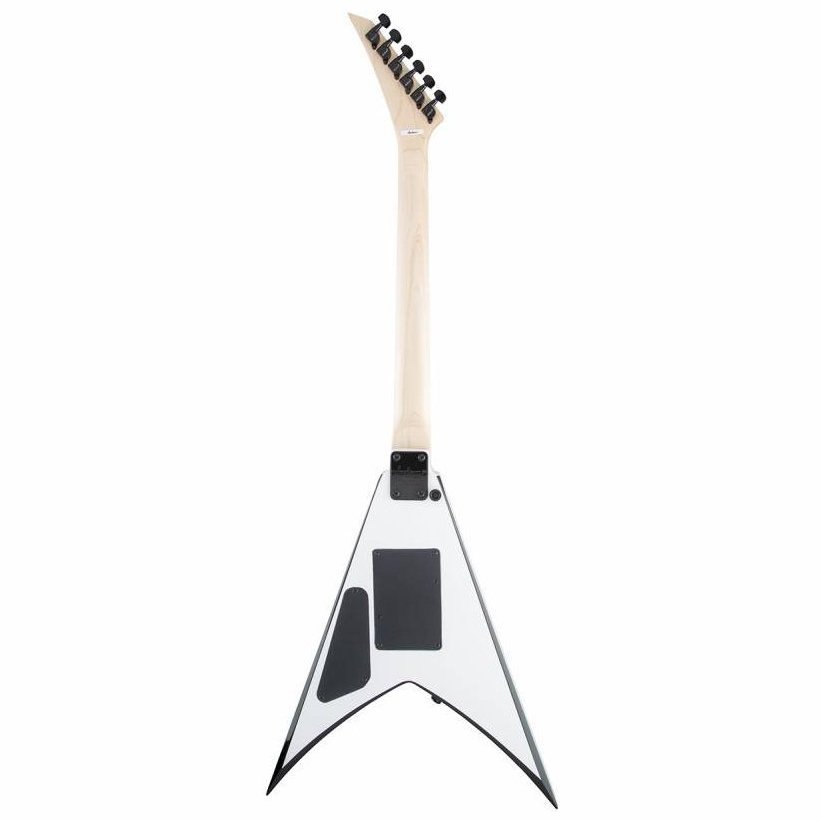 Jackson JS32 AH KING V WHITE WITH BLACK BEVELS