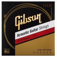 Gibson SAG-BRW11 80/20 BRONZE ACOUSTIC GUITAR STRING ULTRA-LIGHT