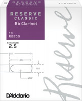 Rico DCT1025 Reserve Classic Bb Clarinet #2.5 - 10 Box