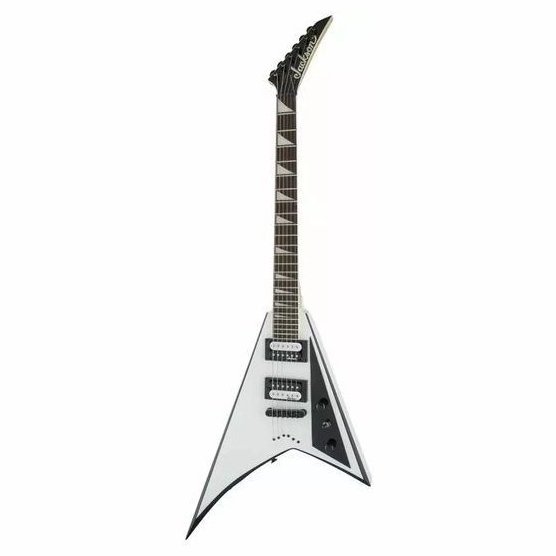 Jackson JS32T RHOADS AH WHITE WITH BLACK BEVELS