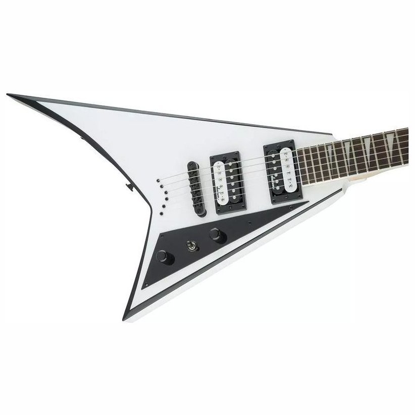 Jackson JS32T RHOADS AH WHITE WITH BLACK BEVELS