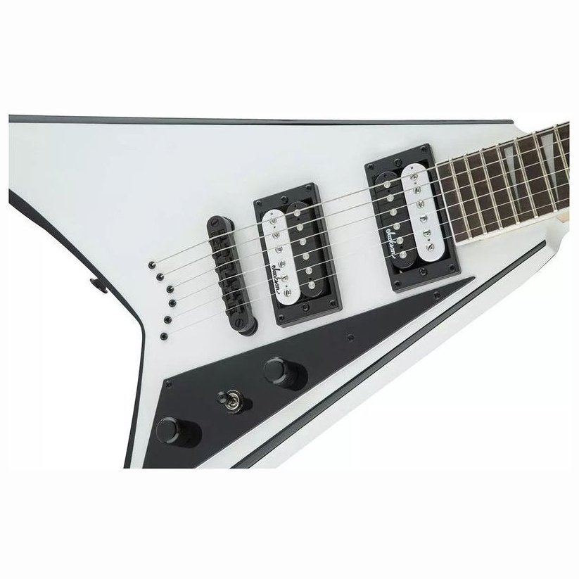 Jackson JS32T RHOADS AH WHITE WITH BLACK BEVELS
