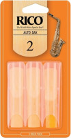 Rico RJA0320 Alto Saxophone Reeds #2 (3-pack) orange box